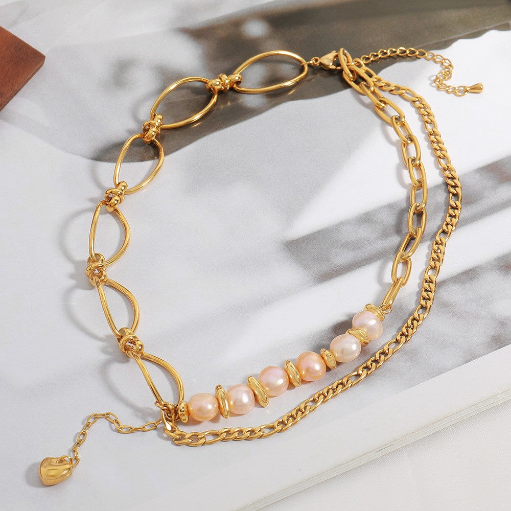 Elegant Pearl Layered Necklace