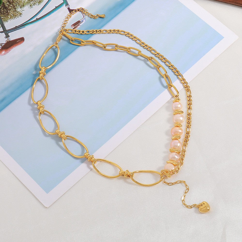 Elegant Pearl Layered Necklace