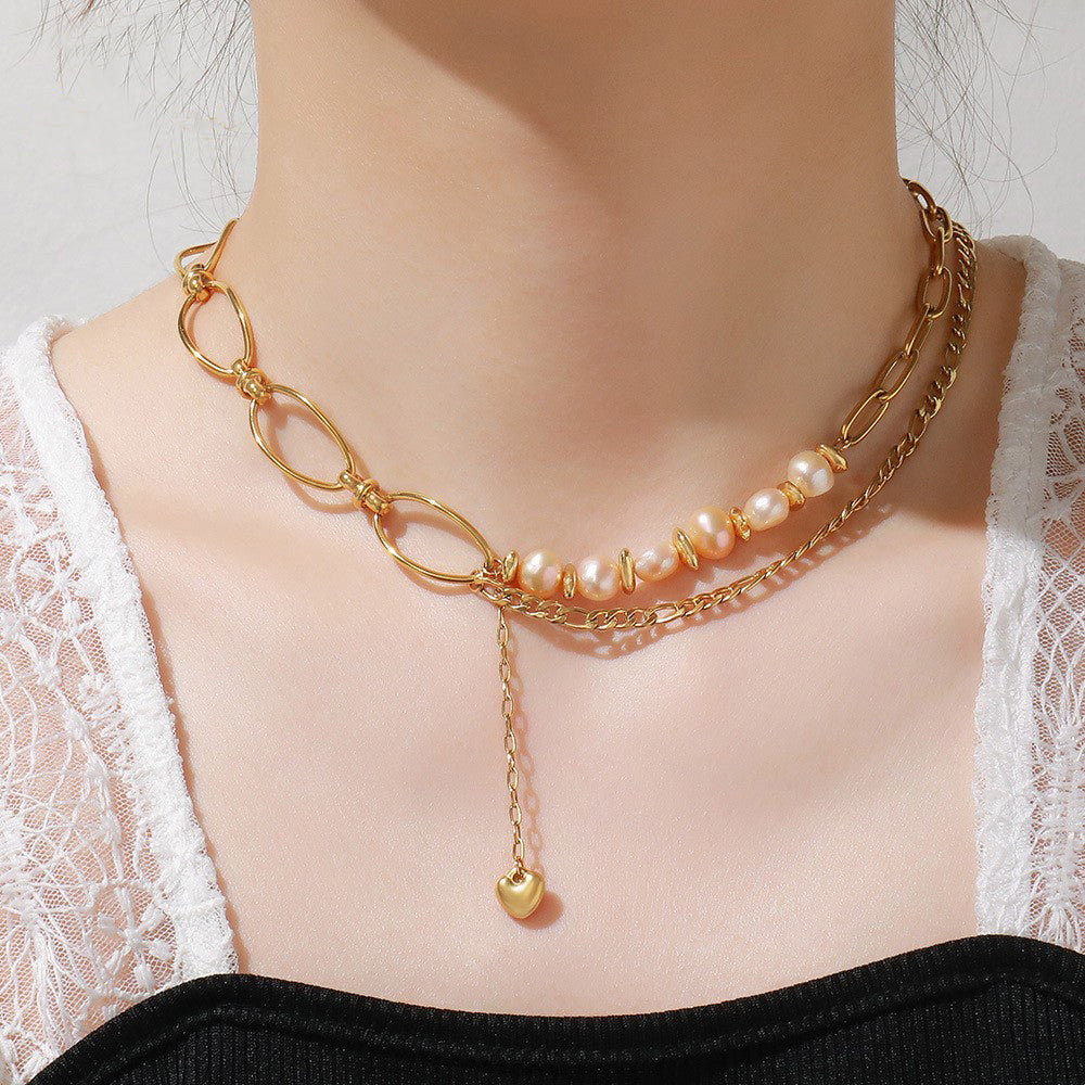 Elegant Pearl Layered Necklace