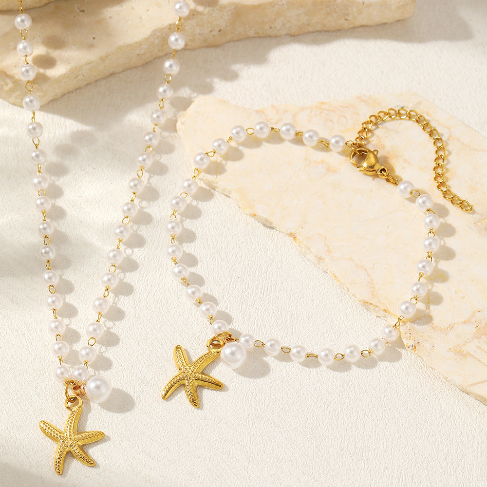 Sweet Starfish Necklace Set