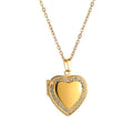 Gemstone Heart Locket Necklace