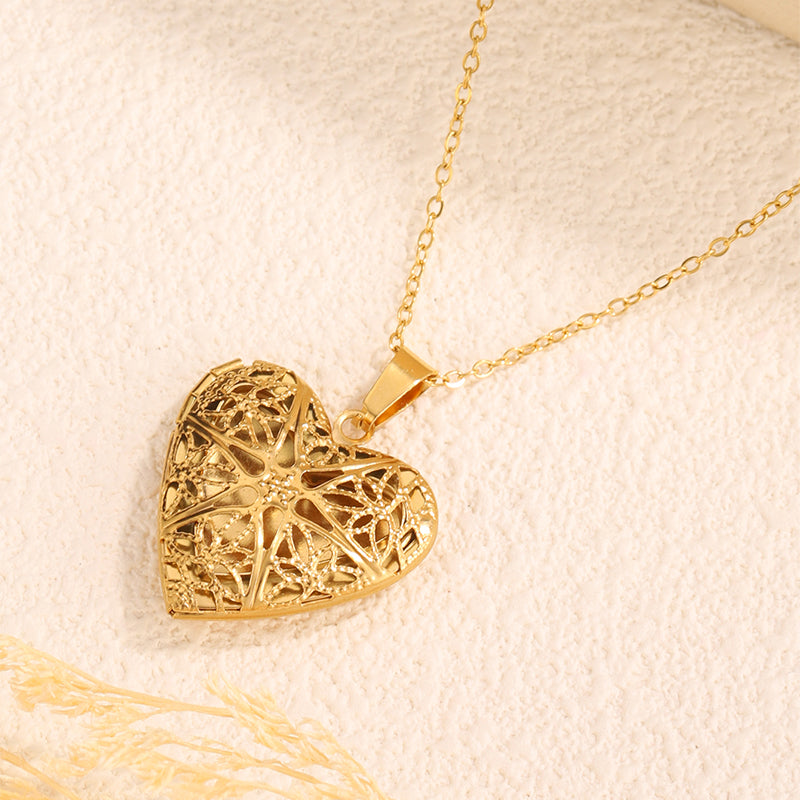 Vintage Heart Locket Necklace