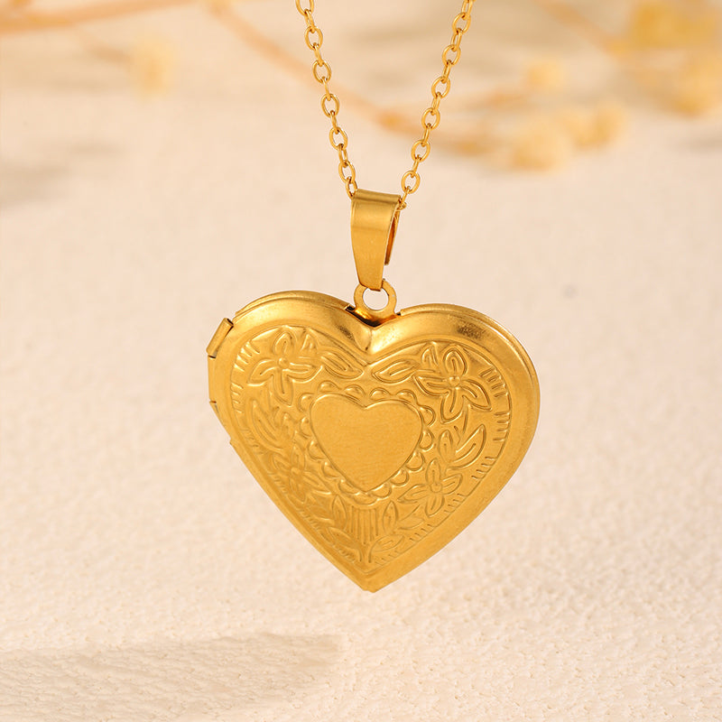 Statement Heart Locket Necklace