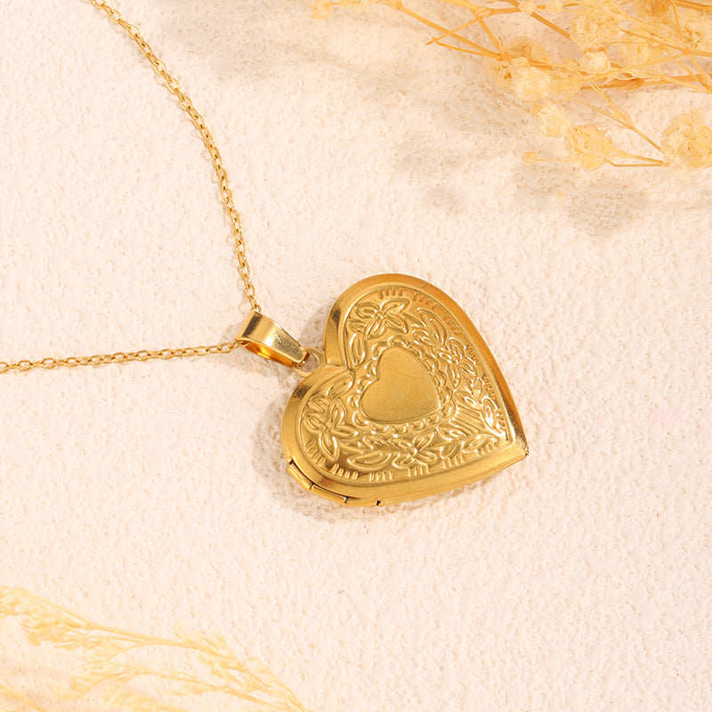 Statement Heart Locket Necklace