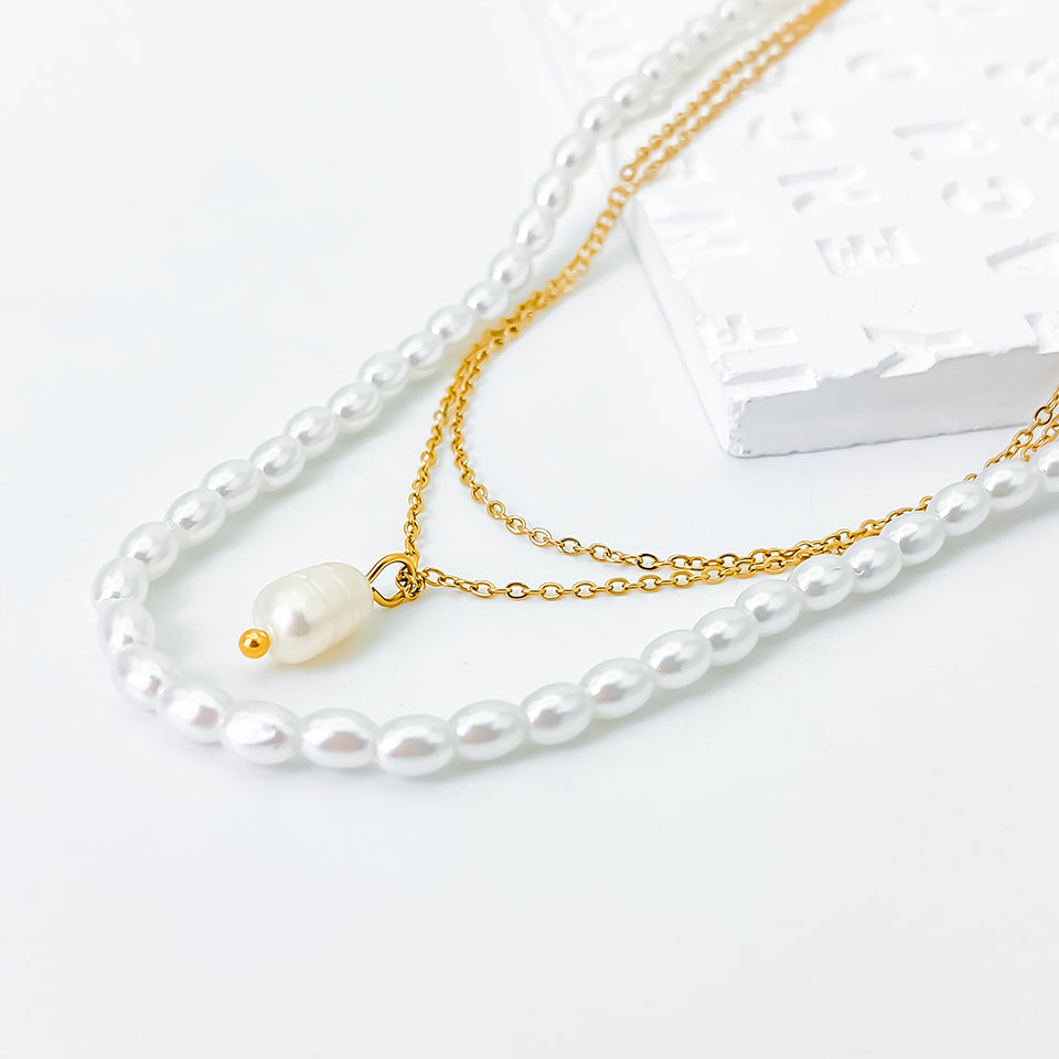 Three-Tier Pearl Necklace