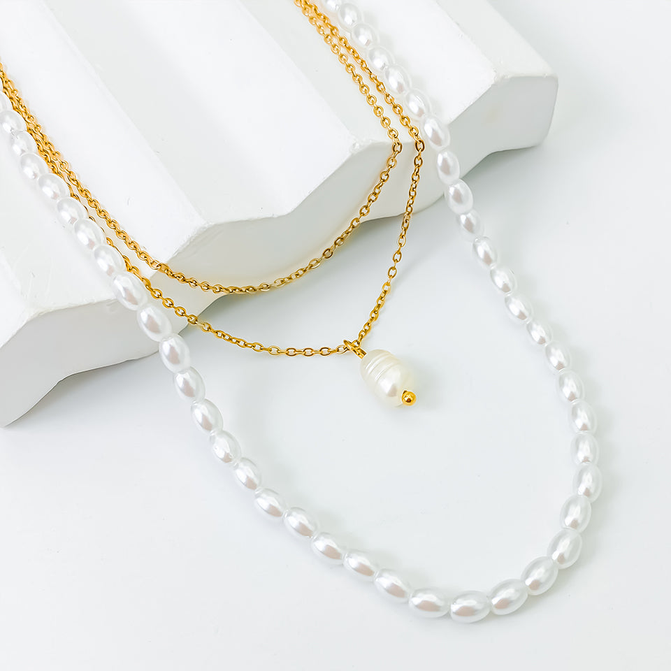 Three-Tier Pearl Necklace