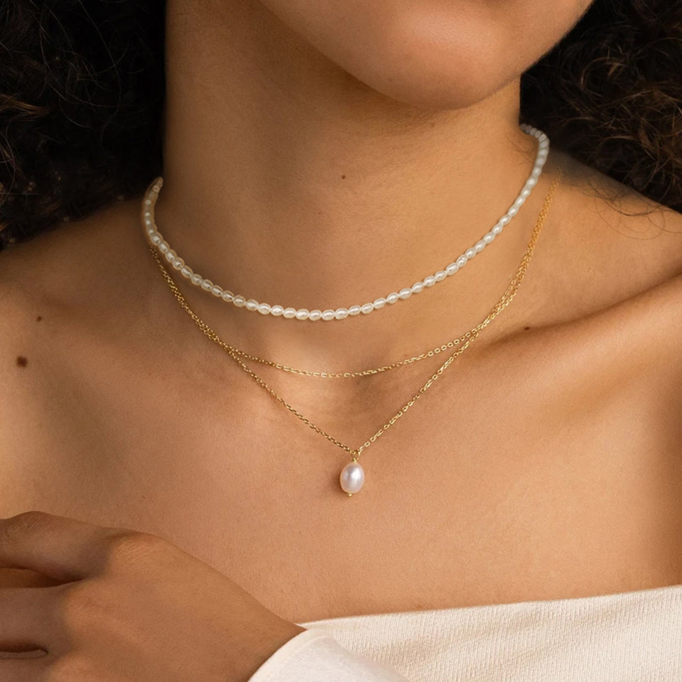 Three-Tier Pearl Necklace