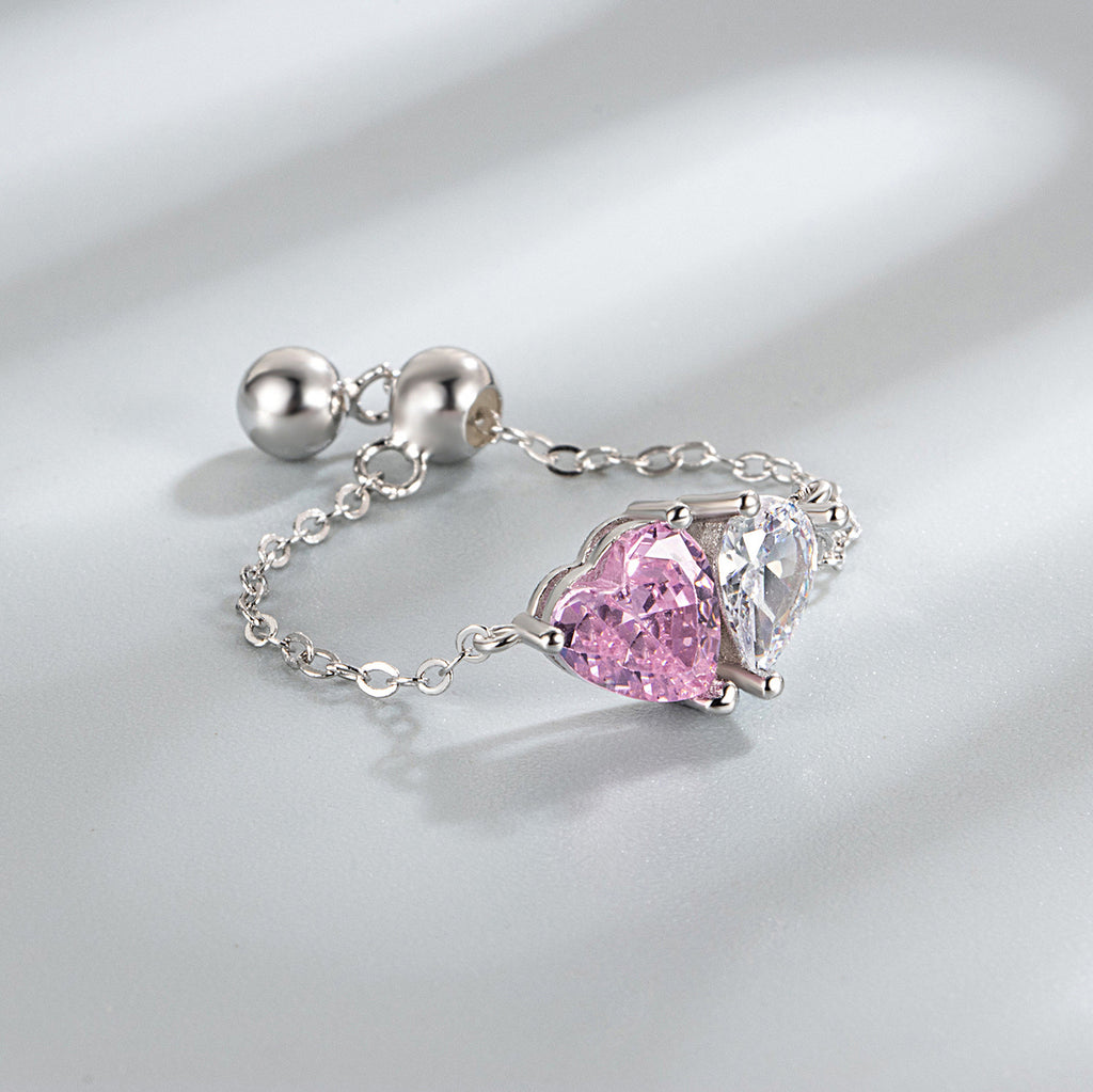 Pink Éclat Heart Ring