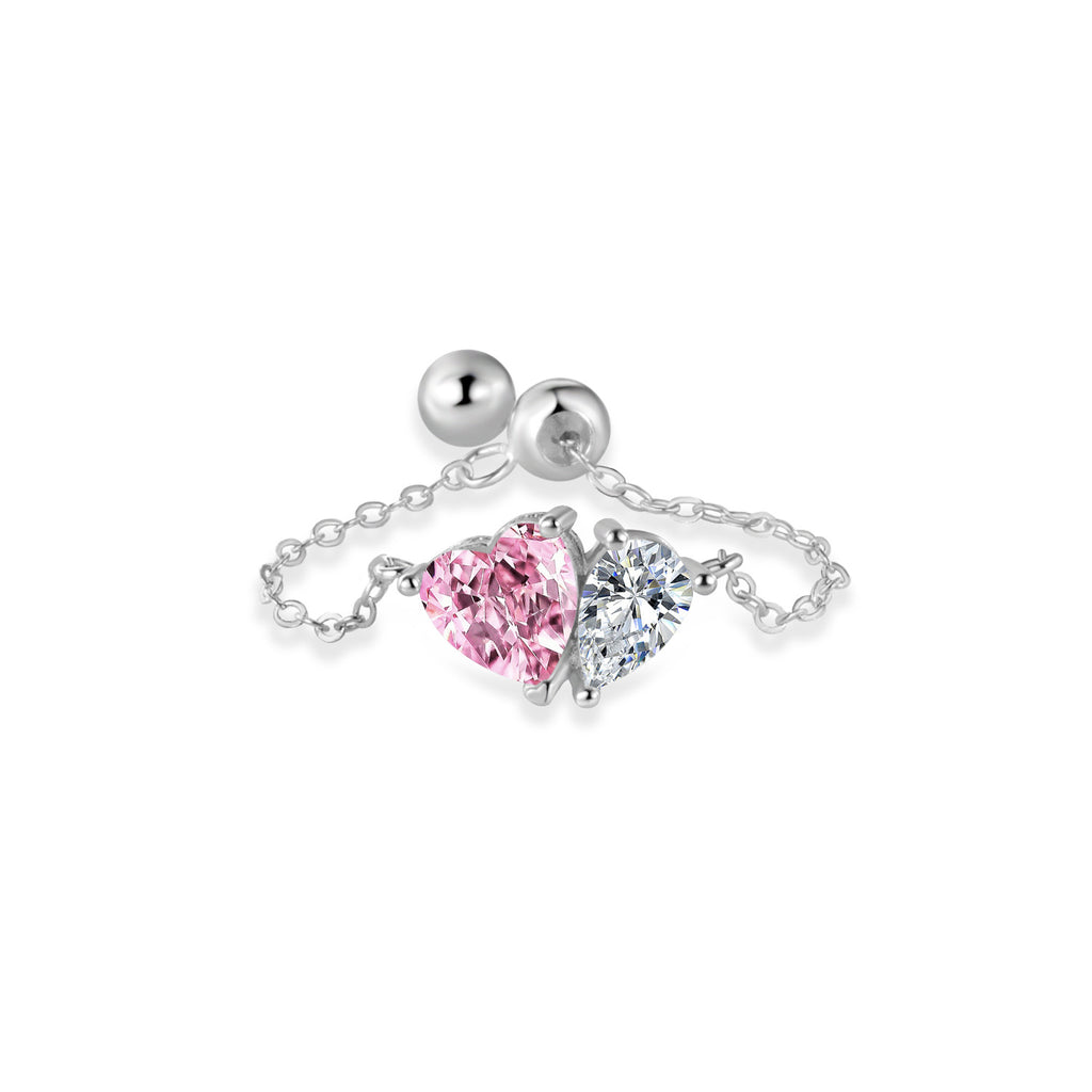 Pink Éclat Heart Ring