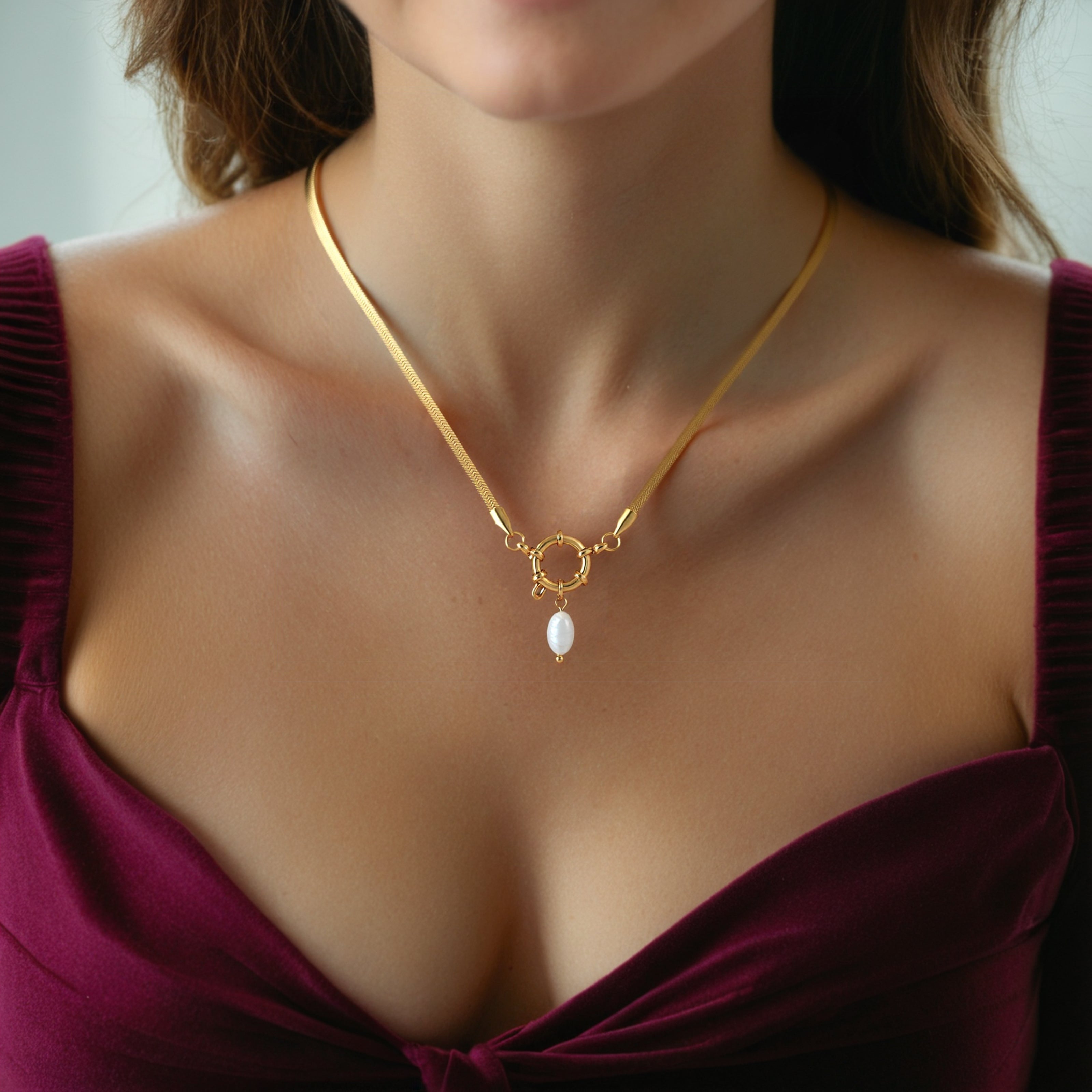 Sculpt Buckle Necklace