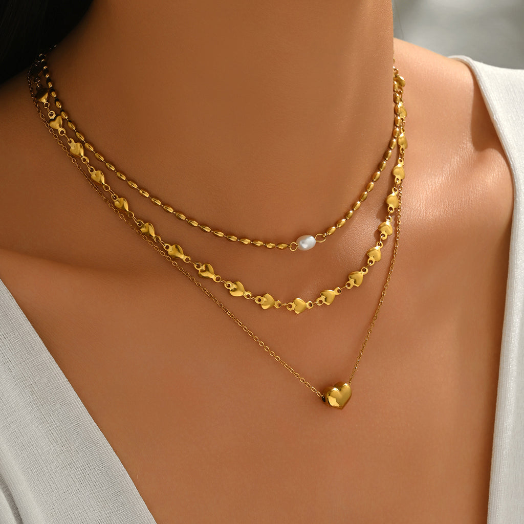 Layered Heart Necklaces