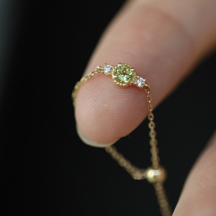 Jasmine Olive Chain Ring