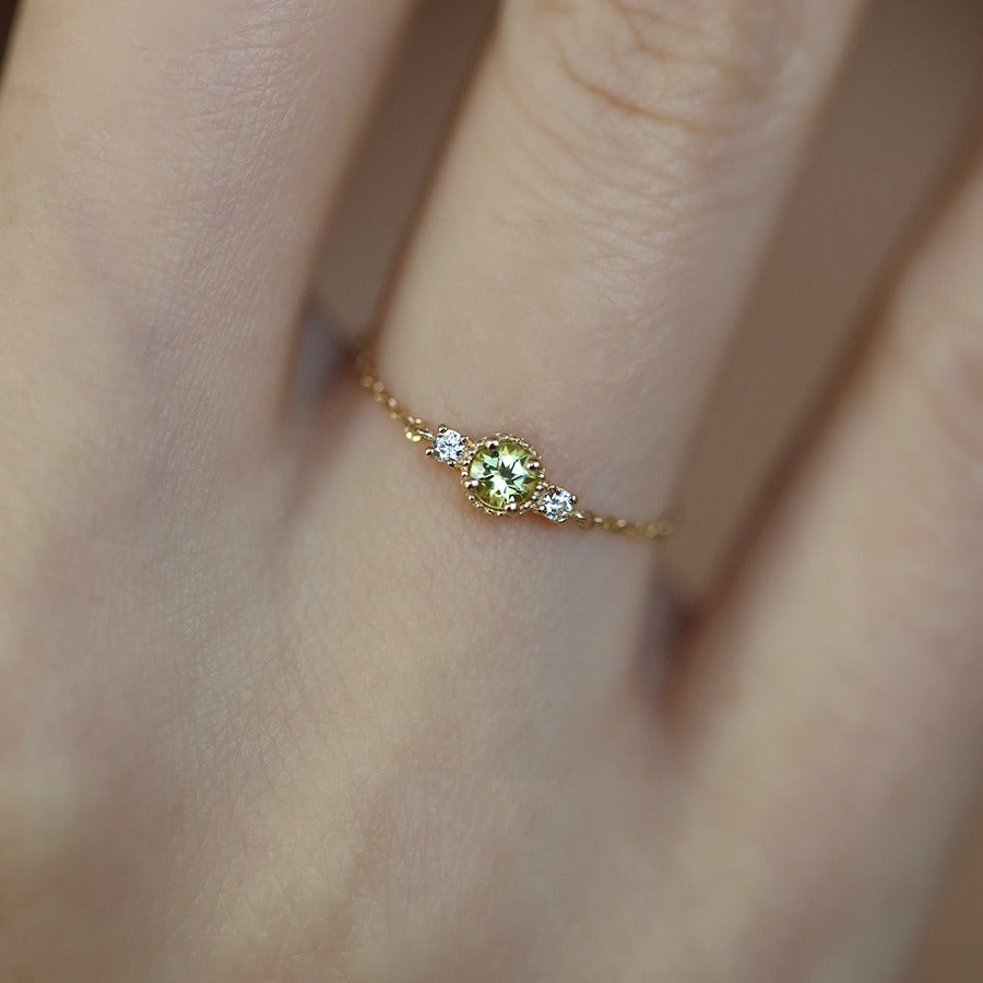 Jasmine Olive Chain Ring