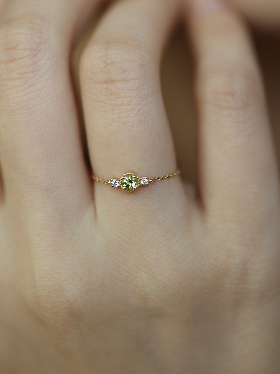 Jasmine Olive Chain Ring