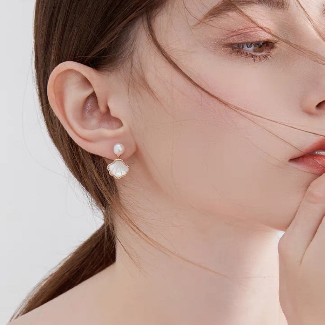 Luna Mother of Pearl Studs