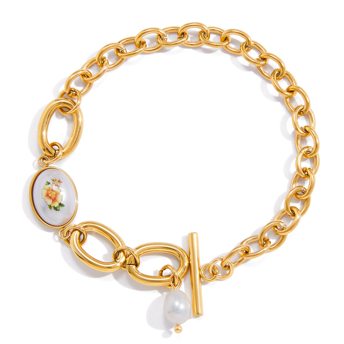 Vintage Bloom Pearl Bracelet