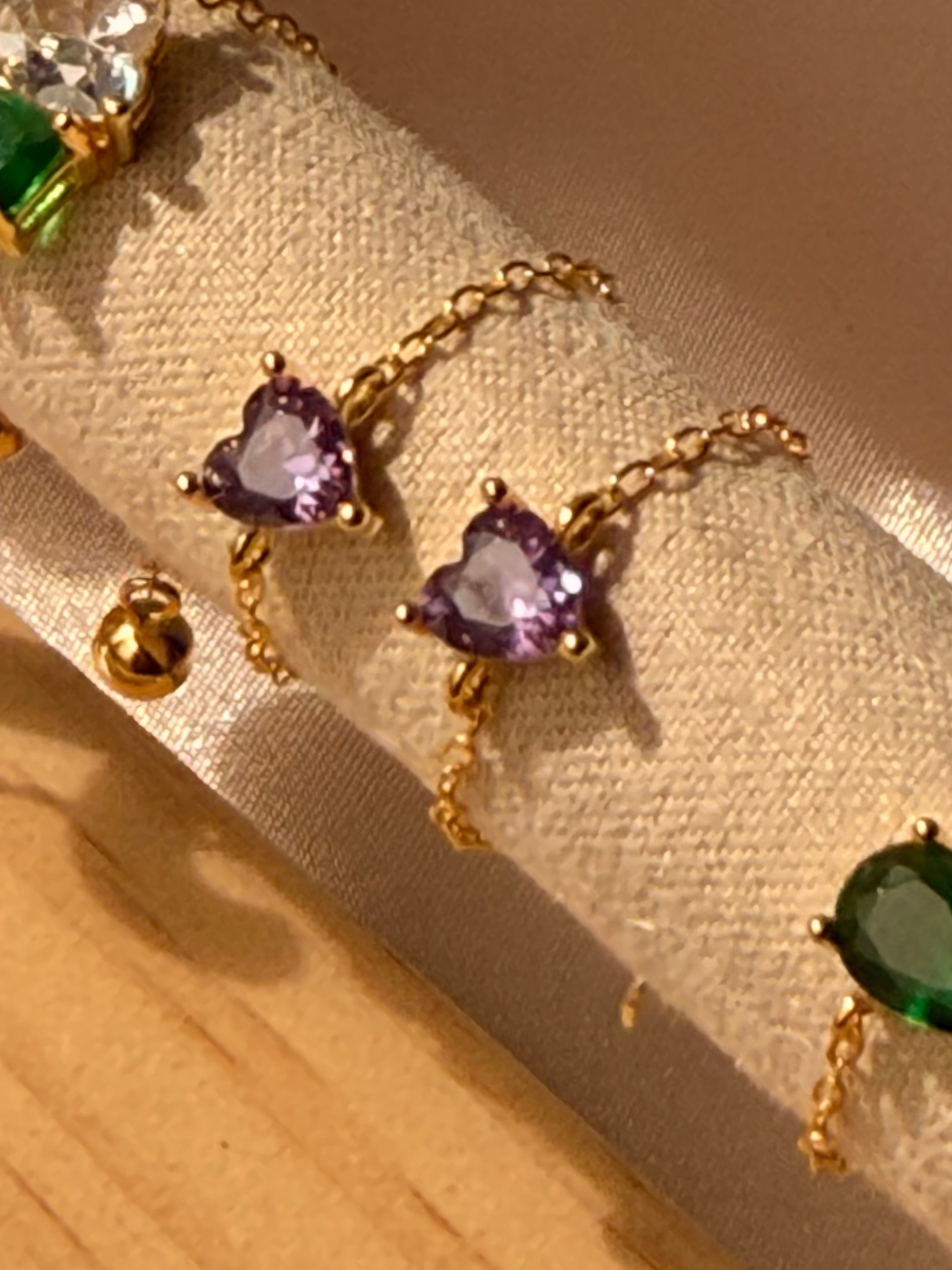 Violet Éclat Heart Ring