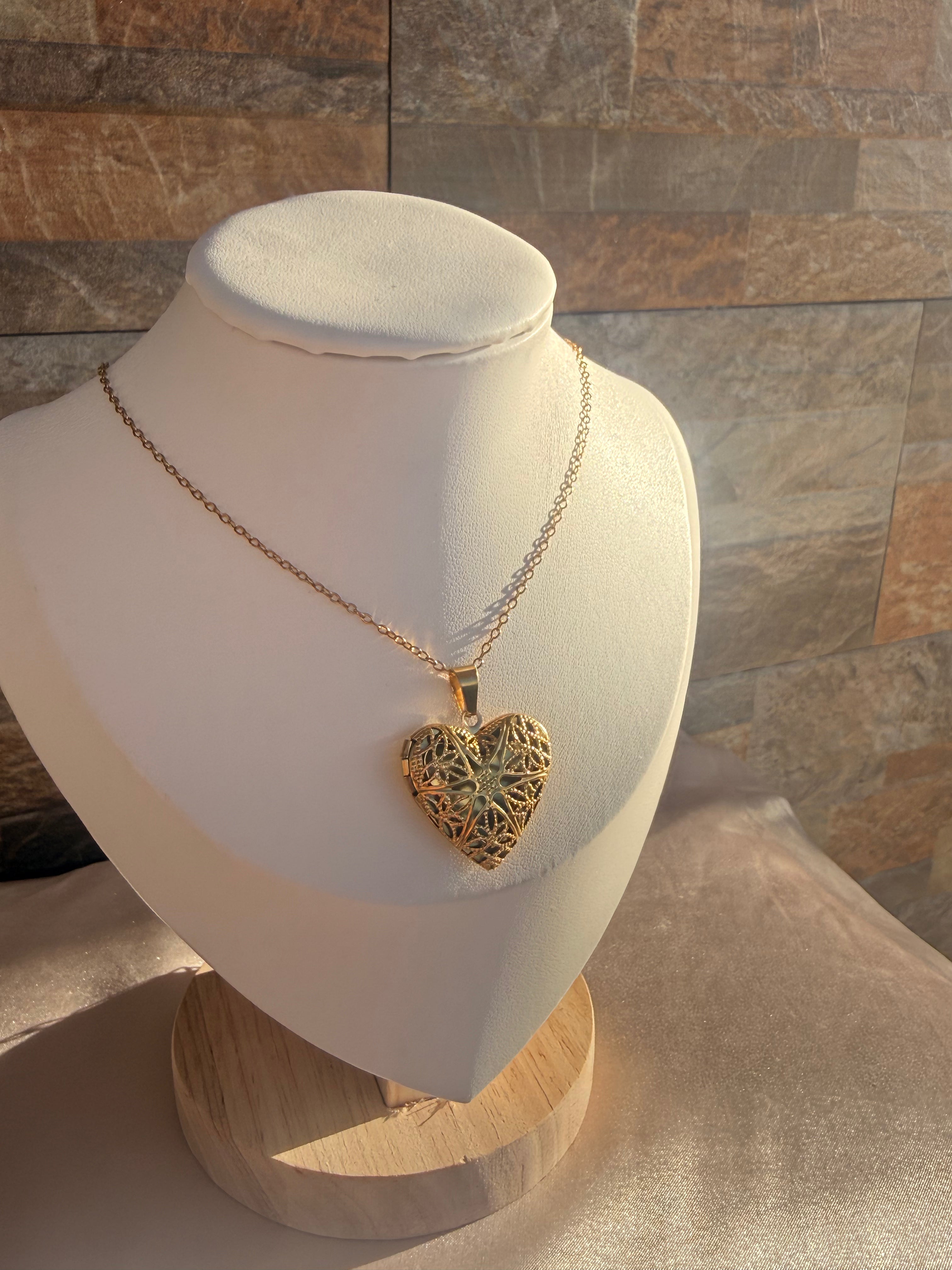 Vintage Heart Locket Necklace