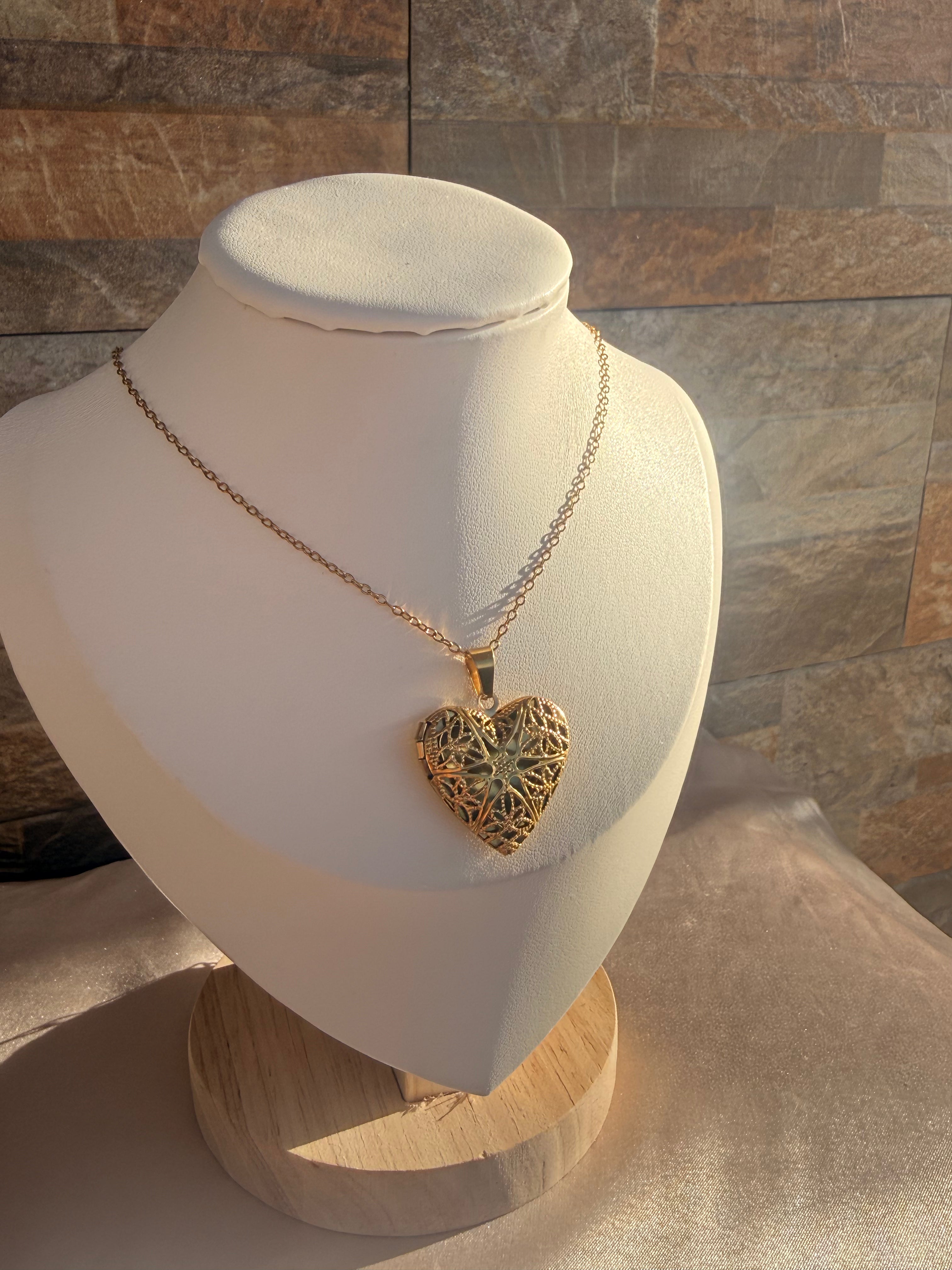 Vintage Heart Locket Necklace