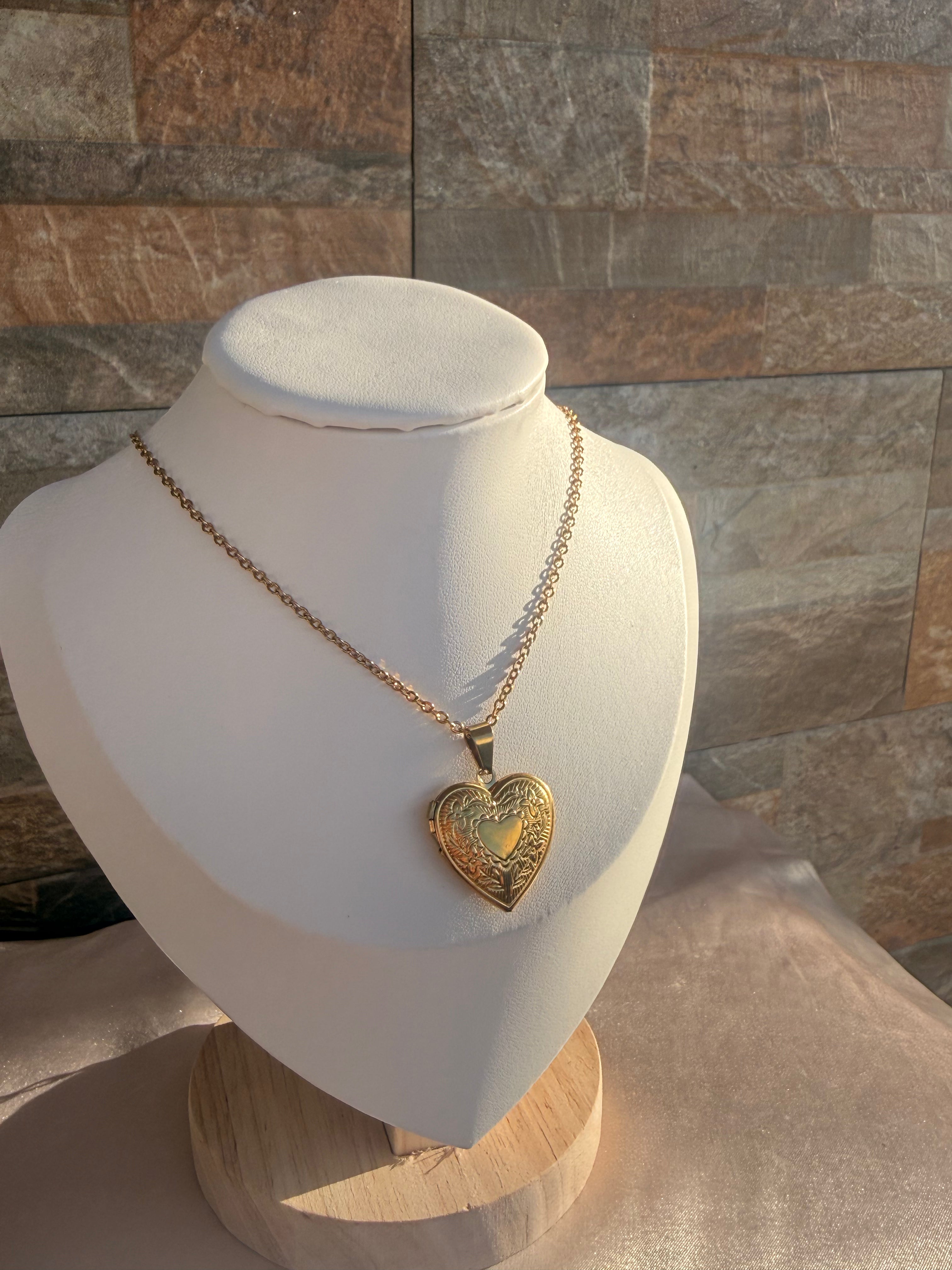 Statement Heart Locket Necklace