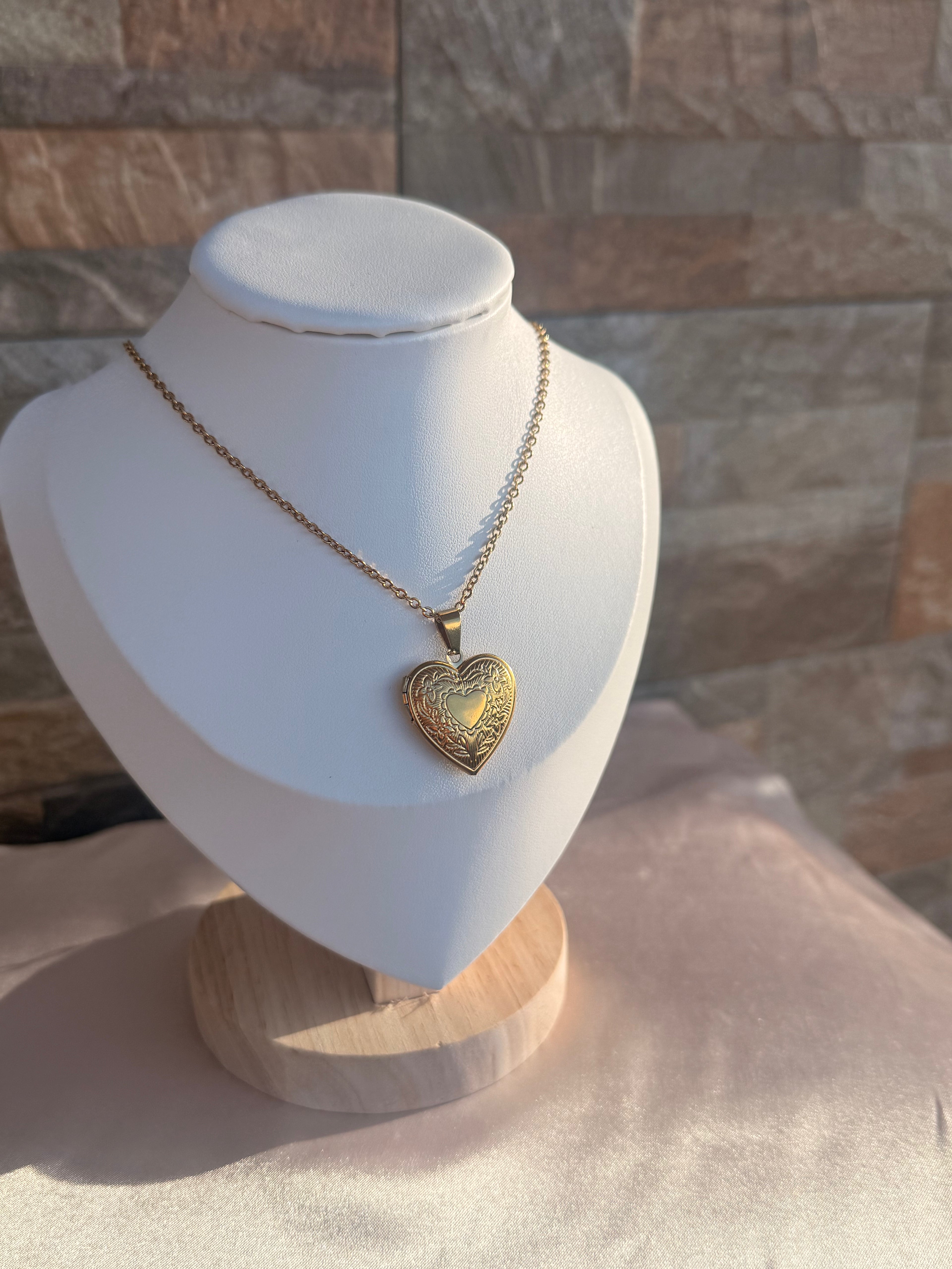 Statement Heart Locket Necklace
