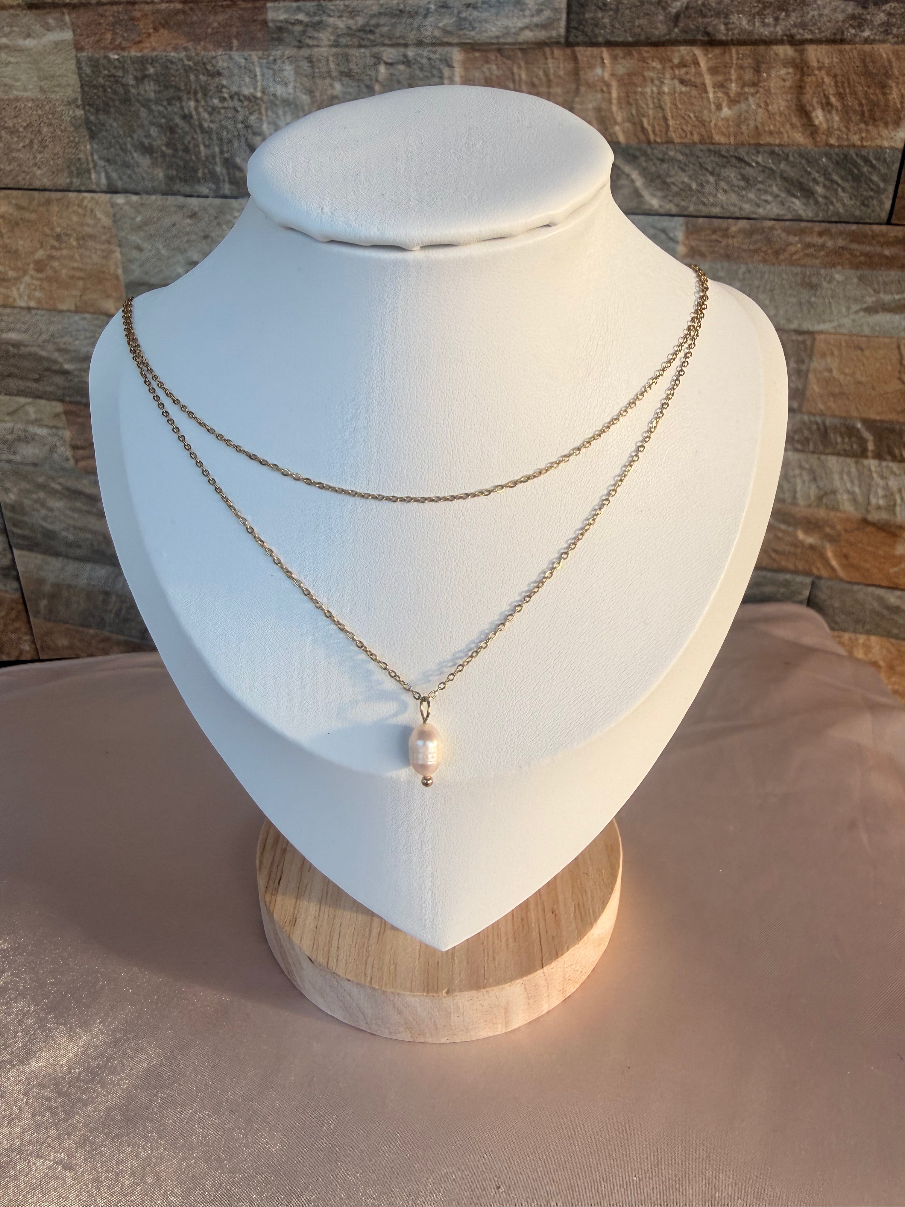 Three-Tier Pearl Necklace