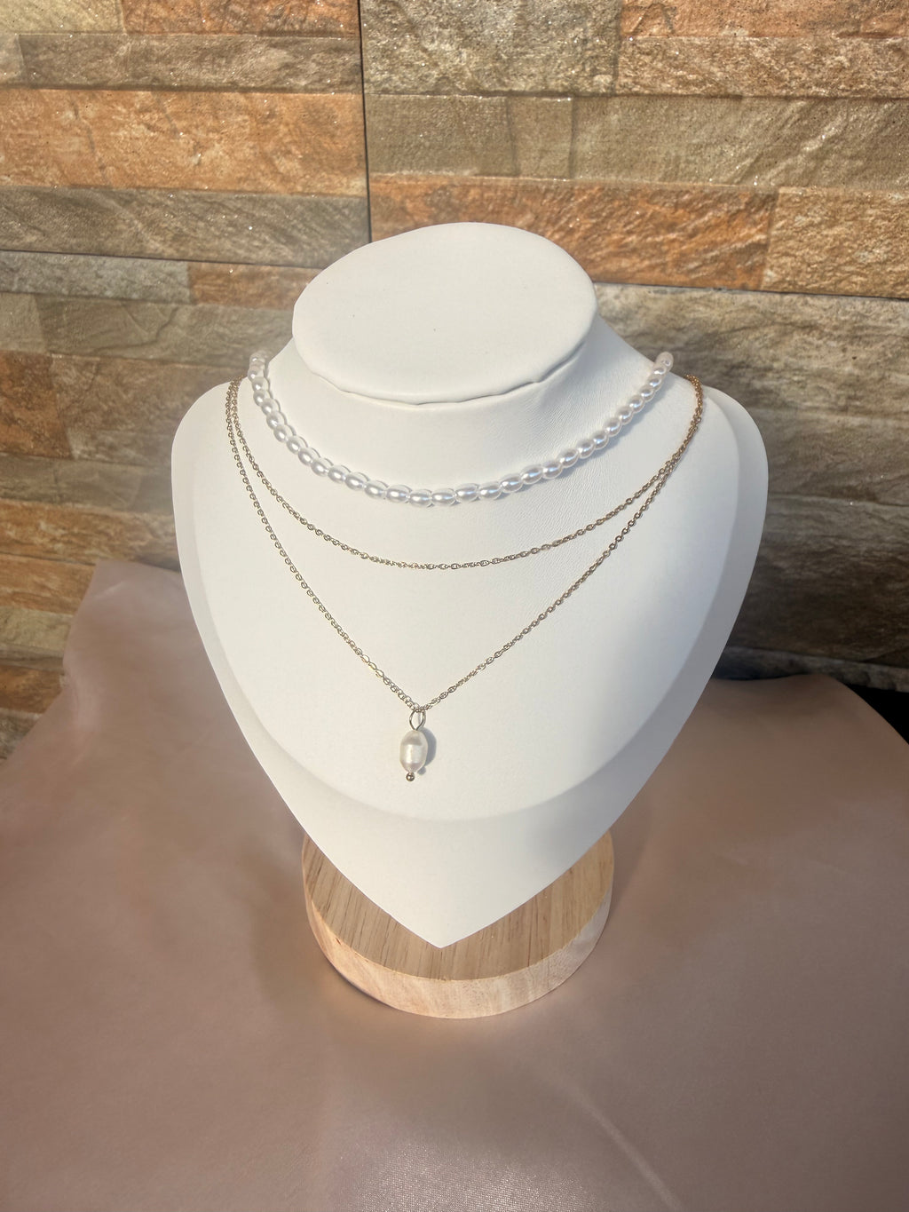 Three-Tier Pearl Necklace