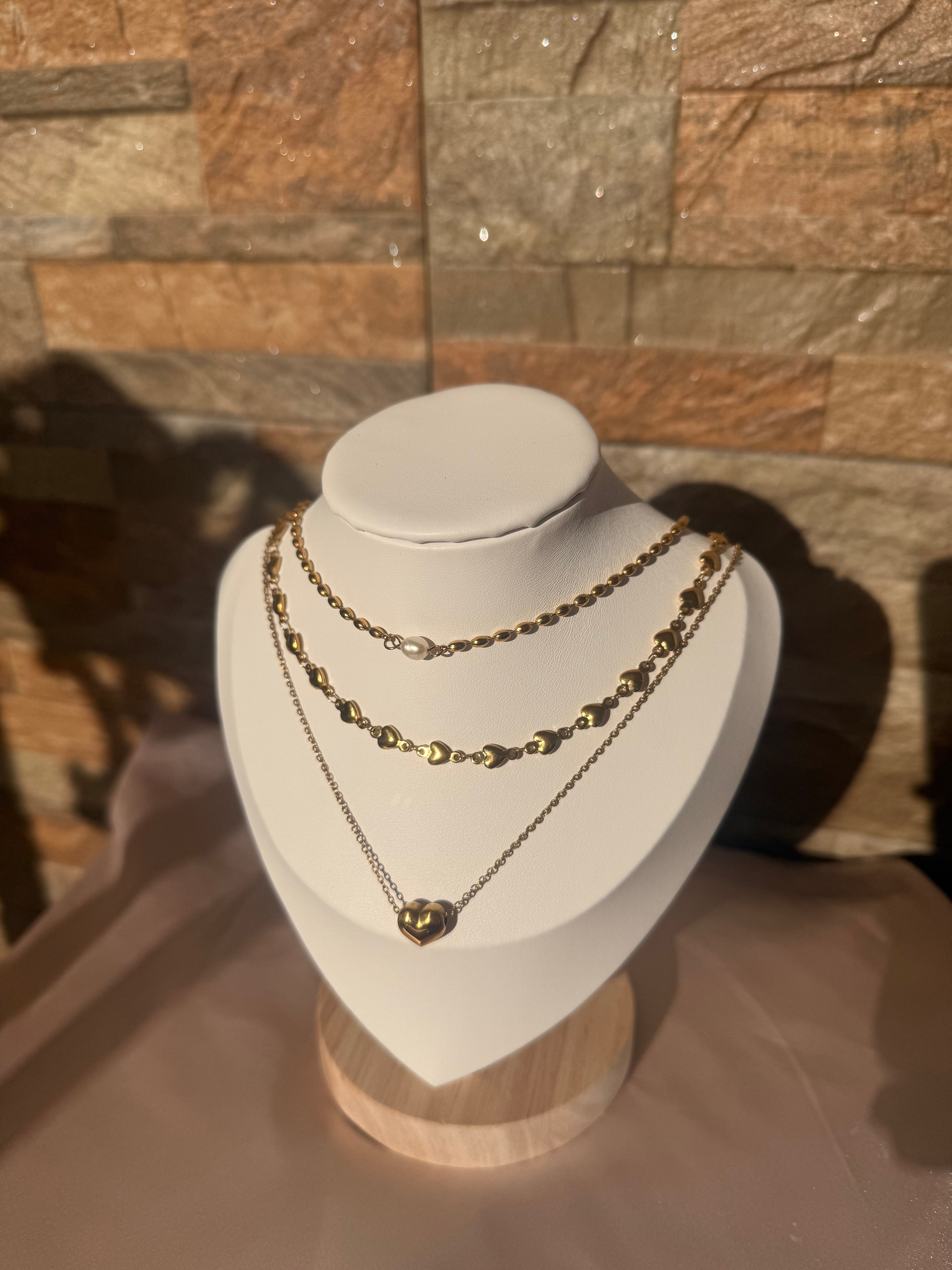 Layered Heart Necklaces