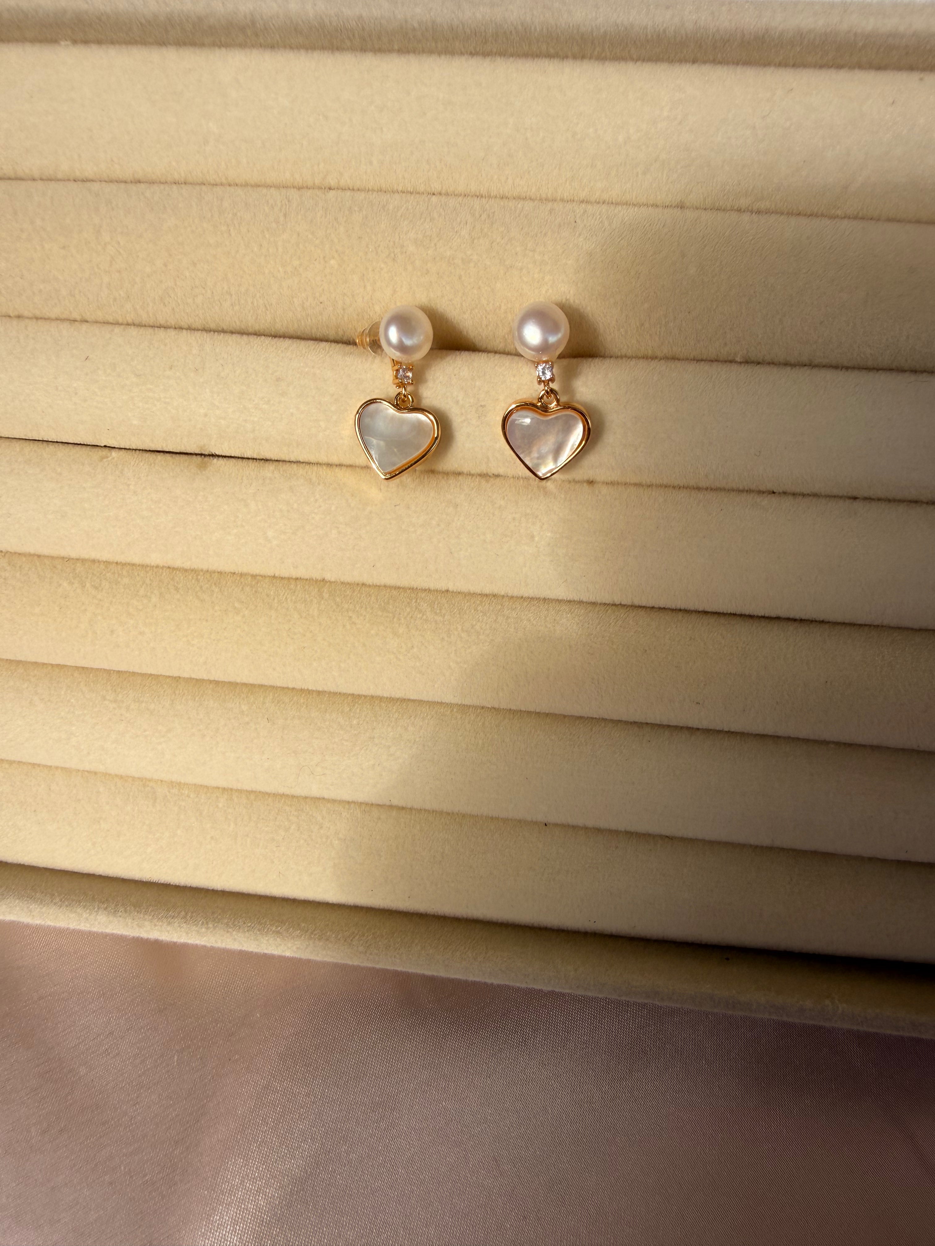The Heart of Pearl Earrings