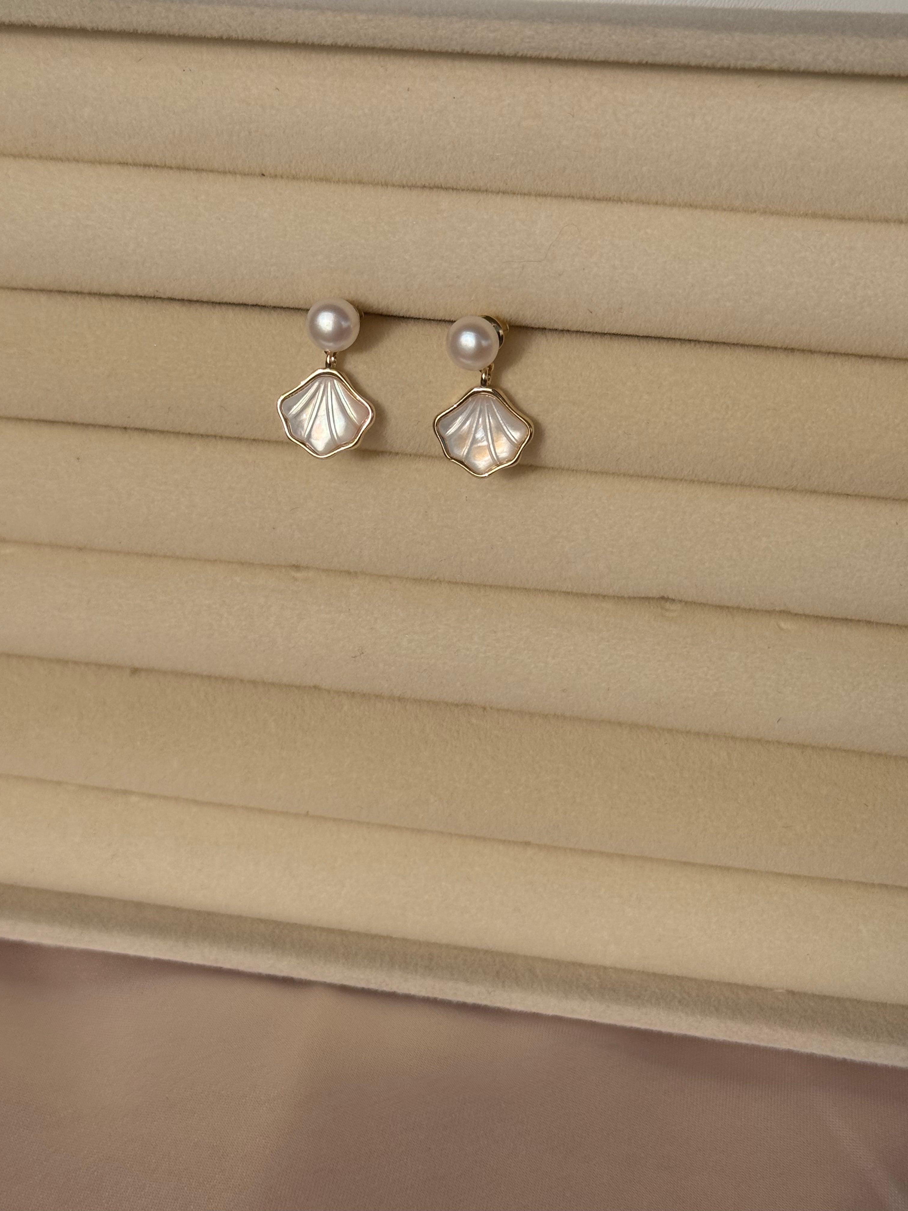 Luna Mother of Pearl Studs