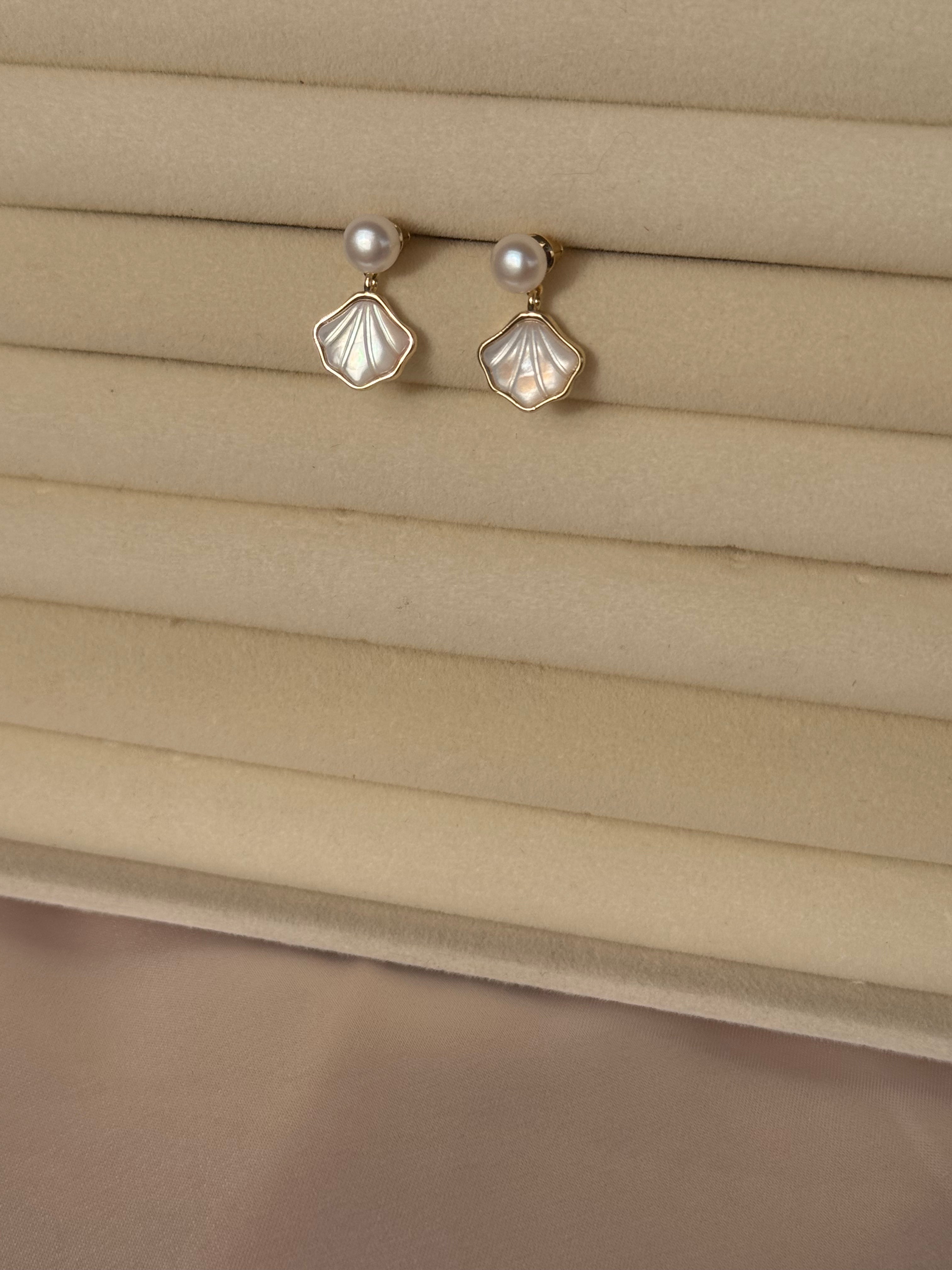 Luna Mother of Pearl Studs