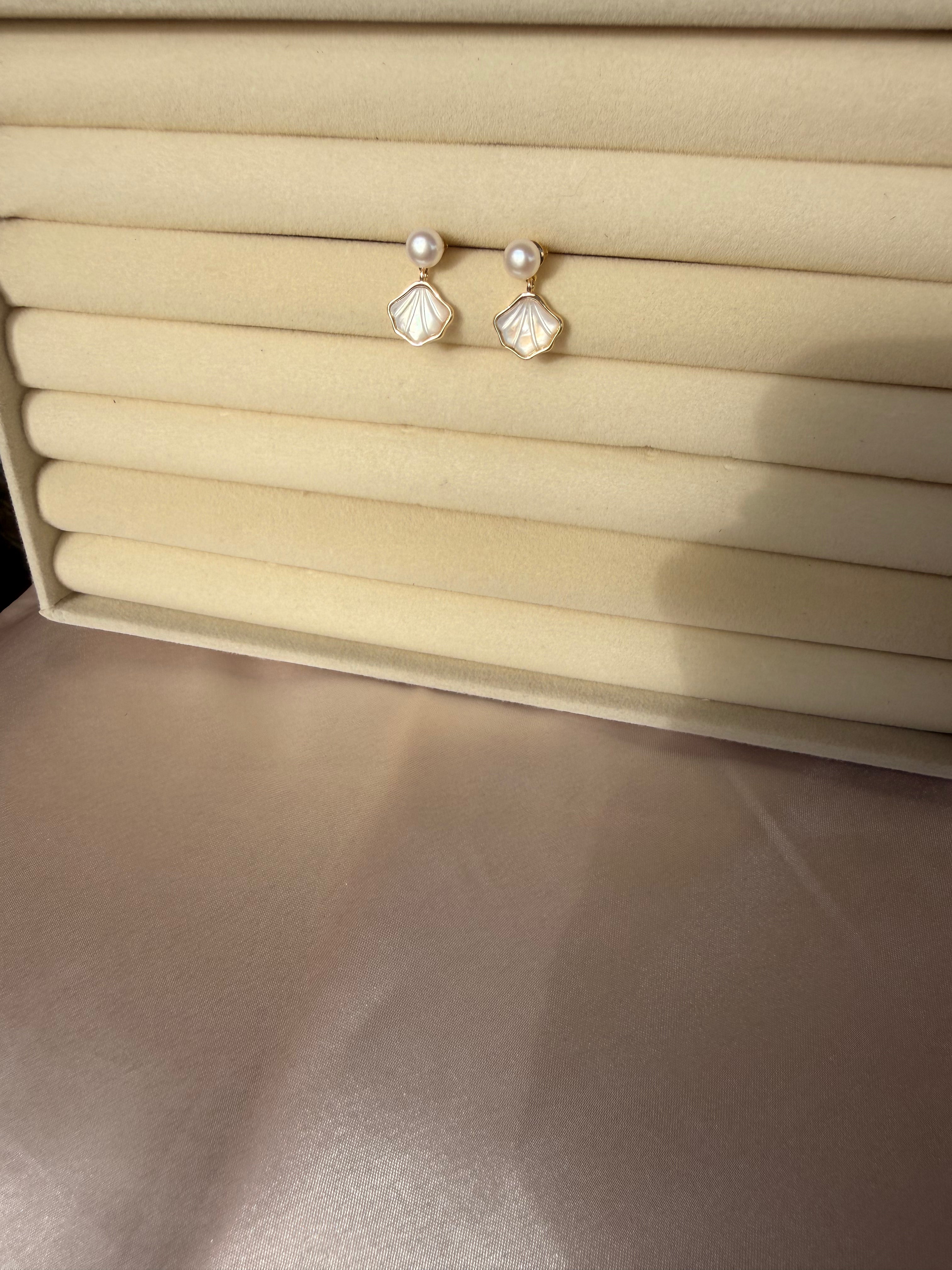 Luna Mother of Pearl Studs