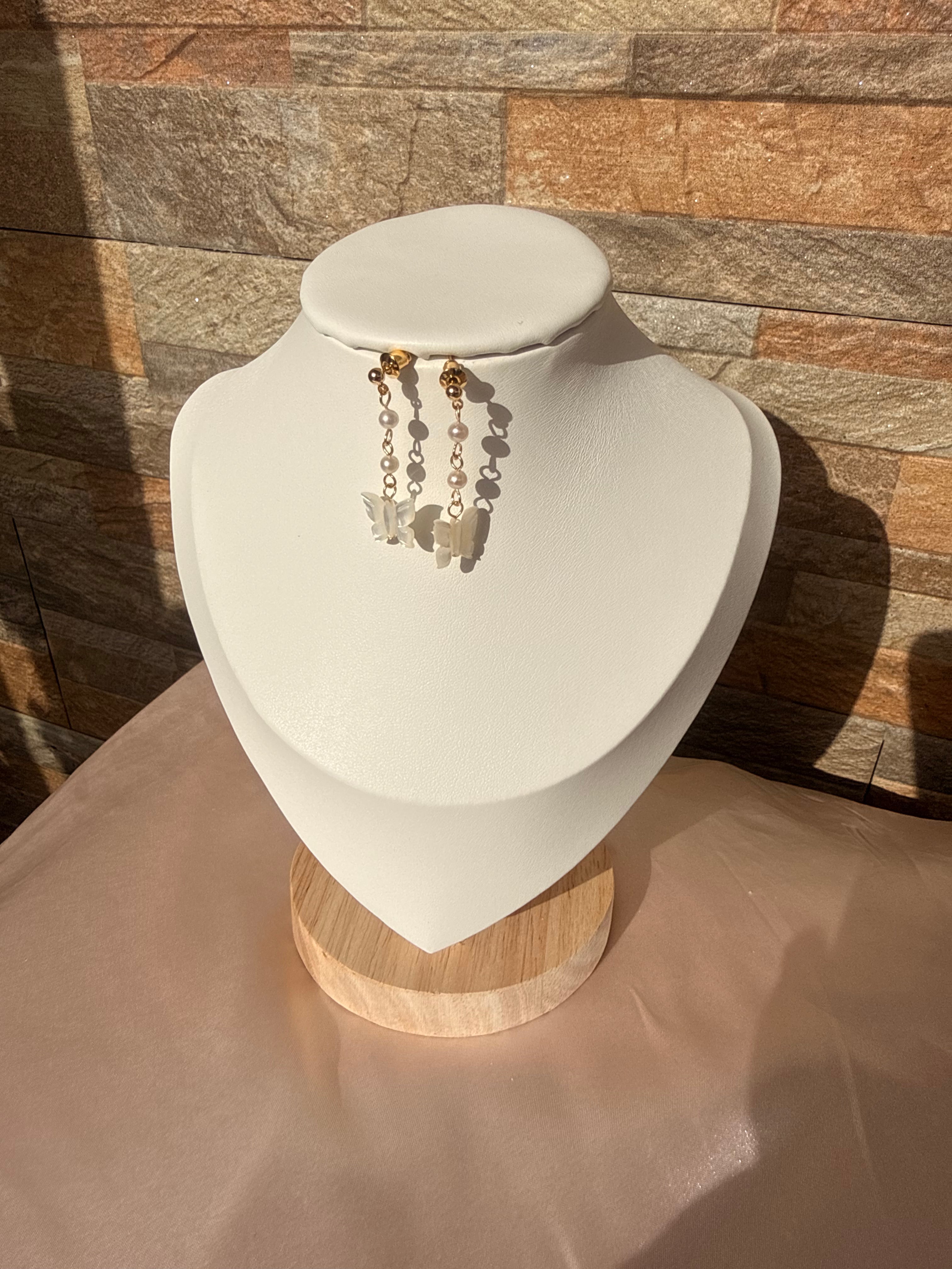 Aurora Butterfly Pearl Earrings