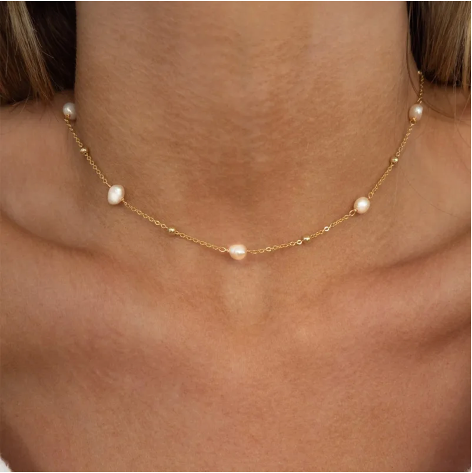 Aurora Pearl Geo Necklace