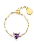 Violet Éclat Heart Ring